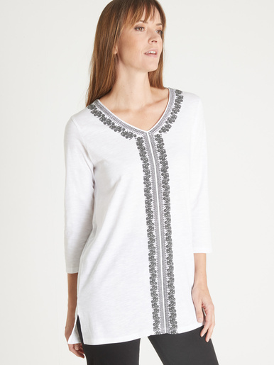 Tee-shirt tunique manches 3/4