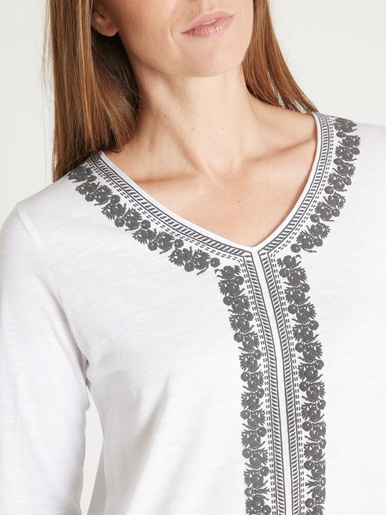 Tee-shirt tunique manches 3/4