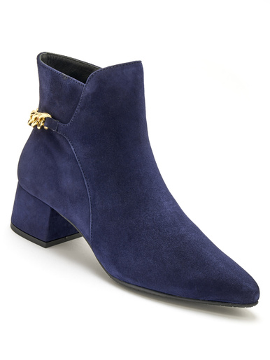 Boots cuir velours à aérosemelle® - Pédiconfort - Marine