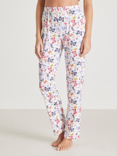 Pantalon de pyjama en maille pur coton - Daxon - Fond blanc