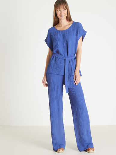 Blouse en seersucker