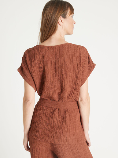 Blouse en seersucker