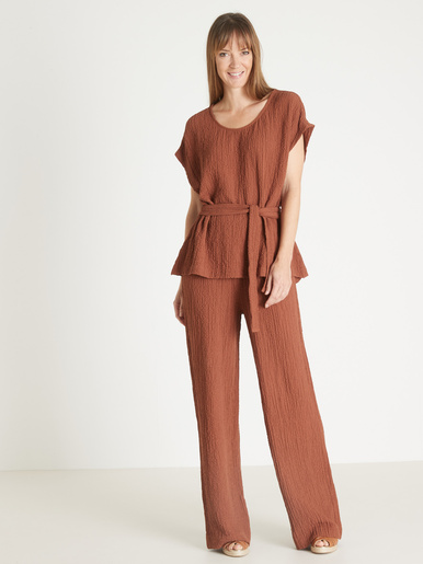 Blouse en seersucker