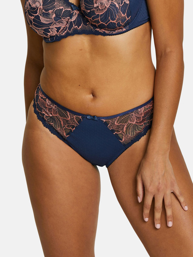 Slip Capucine - Sans Complexe - Bleu marine & rose