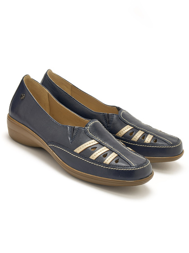 Mocassins à perforations fantaisie
