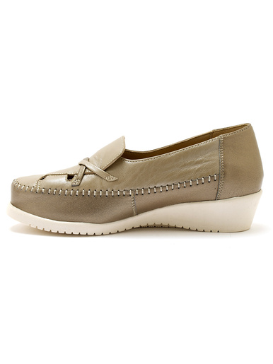 Mocassins bicolores ajourés