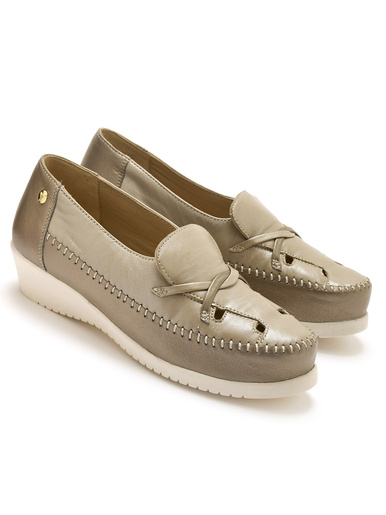 Mocassins bicolores ajourés