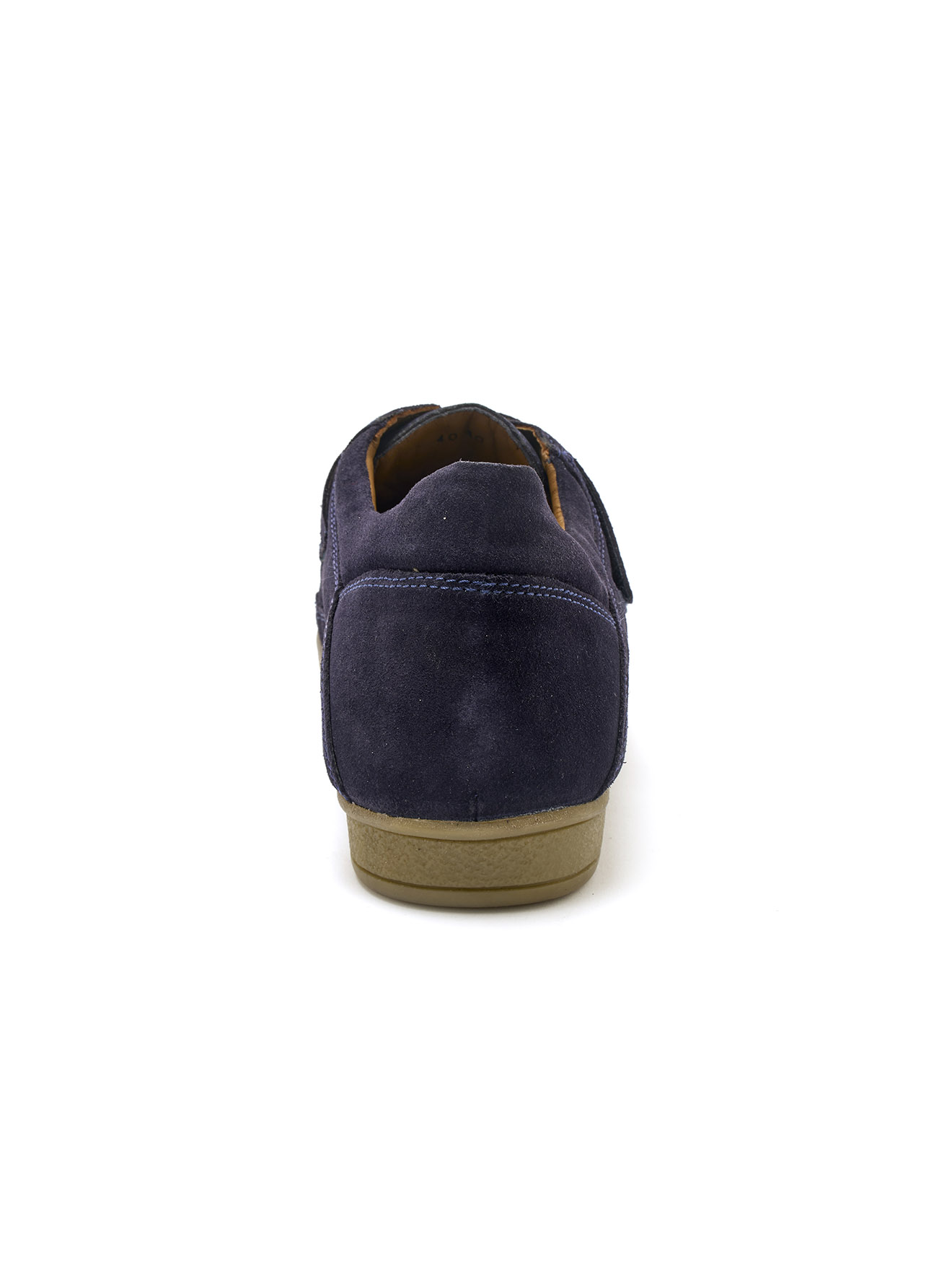 Derbies En Cuir Fantaisie Femme Pediconfort - Fermeture Scratch - Bleu - Taille 40 - Grande Largeur