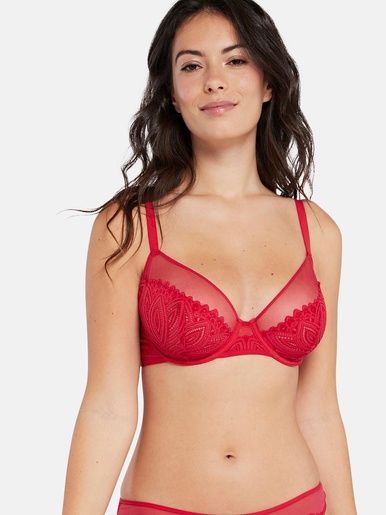 Soutien-gorge à armatures Lisa - Sans Complexe - Rouge pourpre