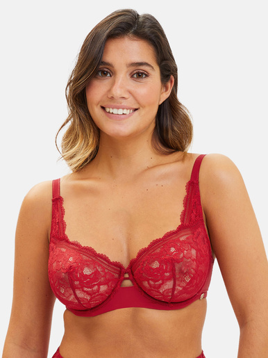 Soutien-gorge corbeille Lily - Sans Complexe - Rouge rubis