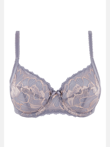 Soutien-gorge à armatures Capucine - Sans Complexe - Gris & rose pâle