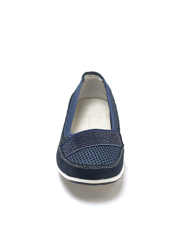 Ballerines cuir et textile aéré