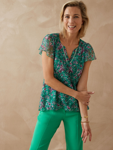 Tee-shirt en maille dentelle