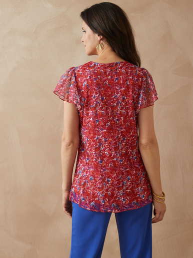 Tee-shirt en maille dentelle