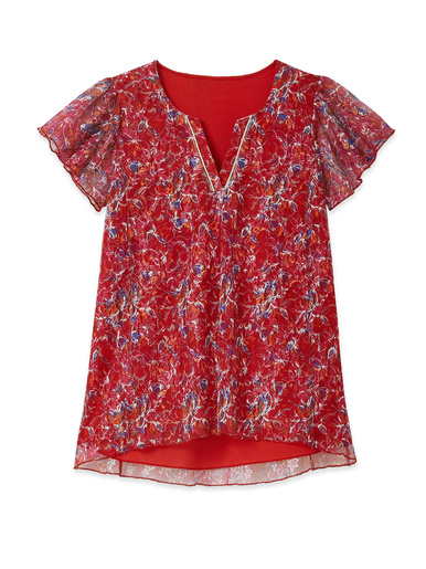 Tee-shirt en maille dentelle