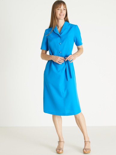 Robe classique col tailleur - Daxon - Turquoise