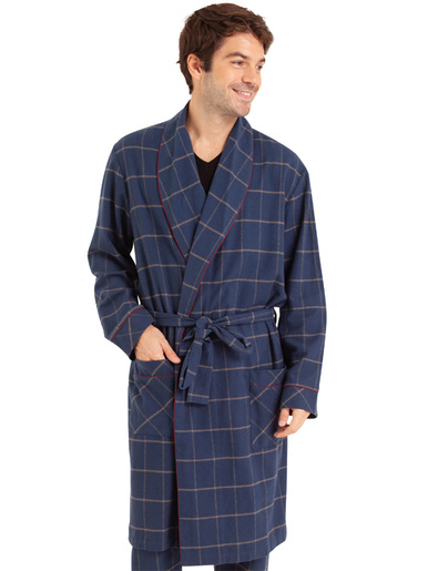 Robe de chambre pur coton - Eminence - Tartan