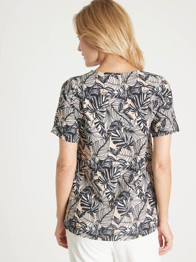 Blouse en crêpe manches courtes