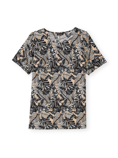 Blouse en crêpe manches courtes