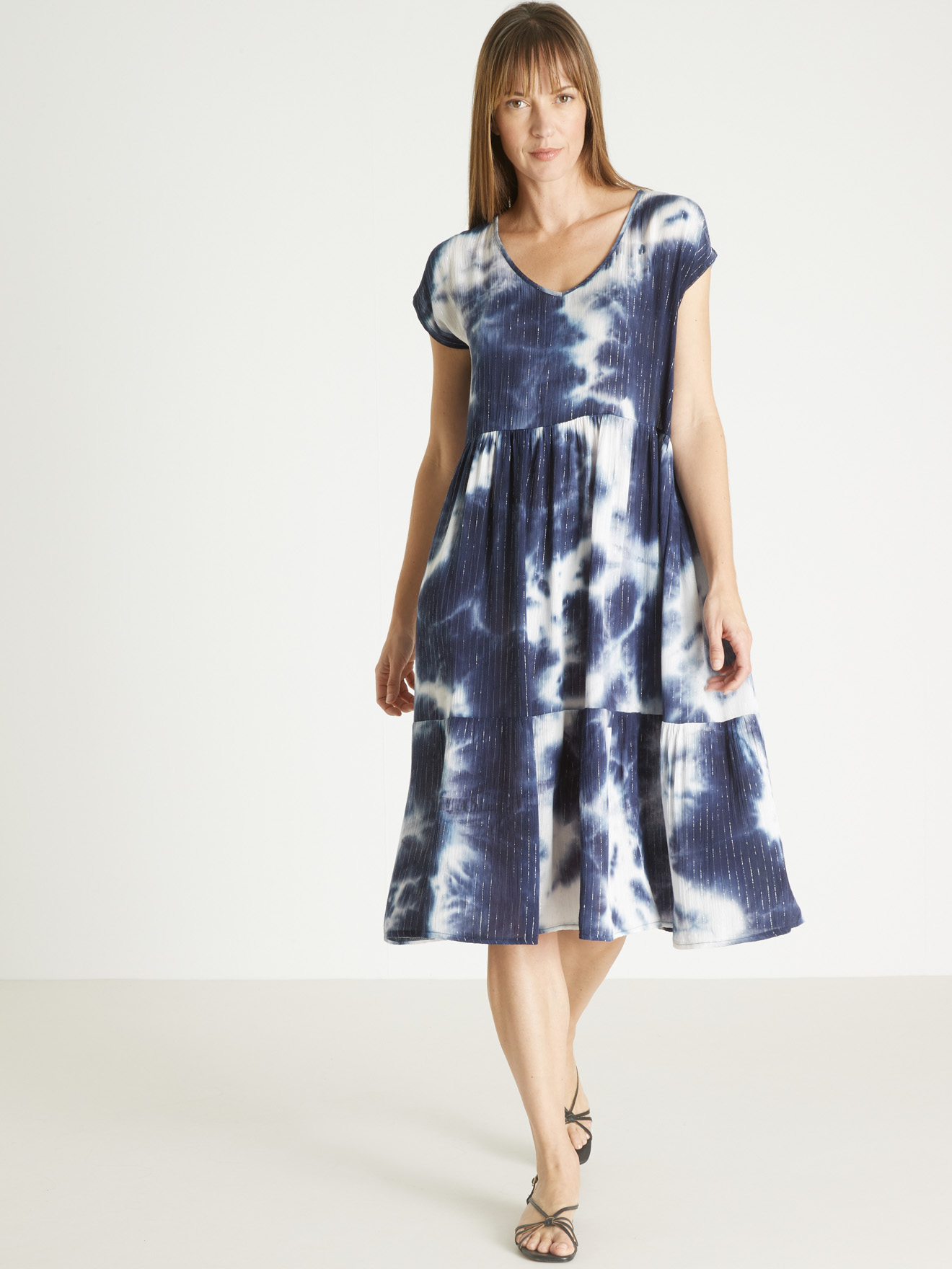 Robe tie and dye à volants - Daxon - Femme | Daxon