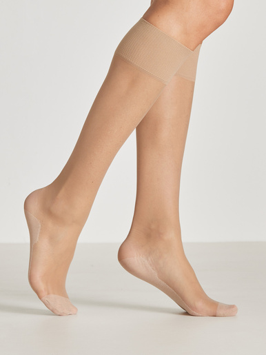 Lot de 3 paires de mi-bas 20 deniers - Daxon - Chair