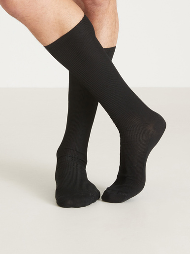 Lot 2 paires de mi-bas pieds sensibles - Daxon - Noir