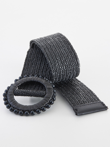 Ceinture en maille chevron - Daxon - Noir