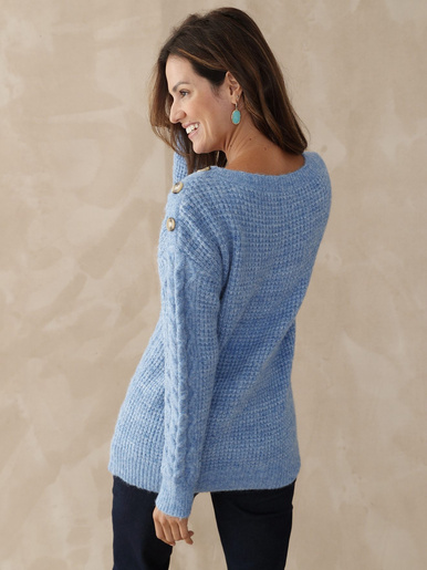 Pull en maille fantaisie col rond