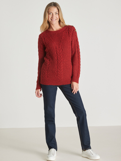 Pull en maille fantaisie col rond