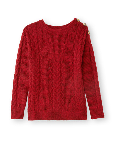 Pull en maille fantaisie col rond
