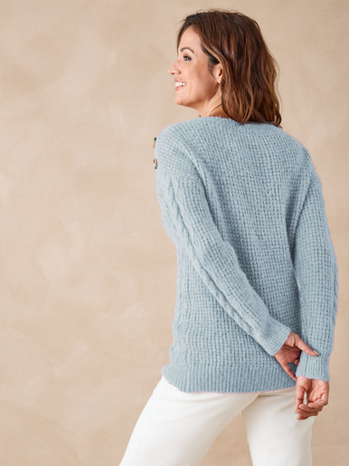 Pull en maille fantaisie col rond