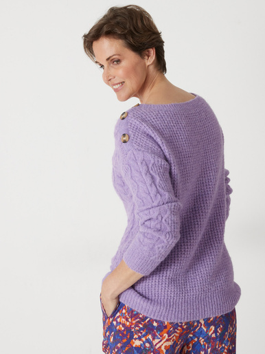 Pull en maille fantaisie col rond