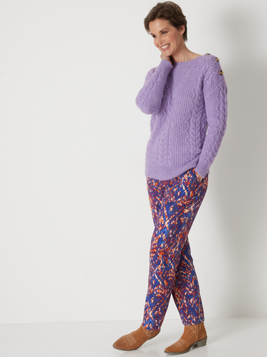 Pull en maille fantaisie col rond
