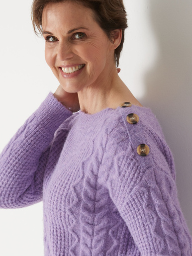 Pull en maille fantaisie col rond