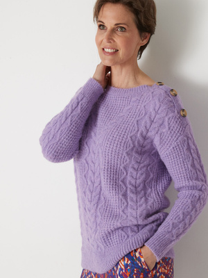 Pull en maille fantaisie col rond