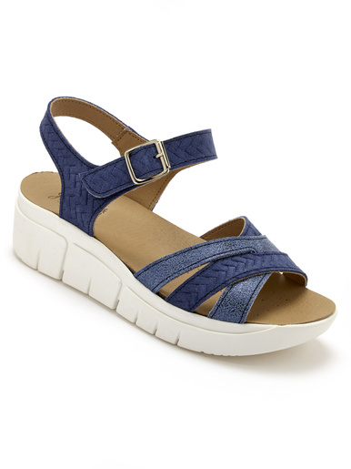 Sandales à scratch aérsemelle® amovible - Pédiconfort - Bleu