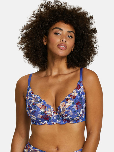 Soutien-gorge à armatures Elise Fantaisy - Sans Complexe - Imprime camouflage bleu