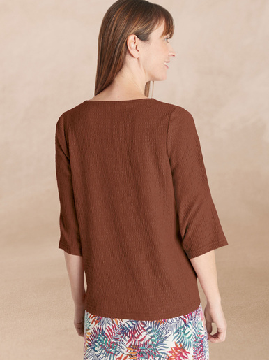 Tee-shirt V galon fantaisie