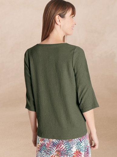 Tee-shirt V galon fantaisie