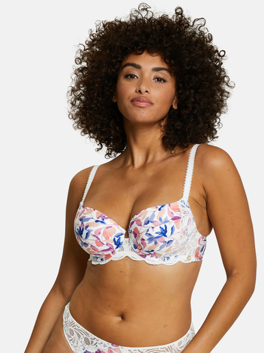 Soutien-gorge corbeille Ariane Fantaisy - Sans Complexe - Florale/ivoire