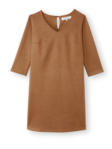 Robe en maille suédine