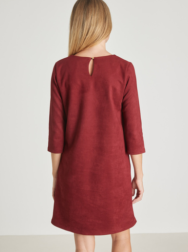 Robe en maille suédine