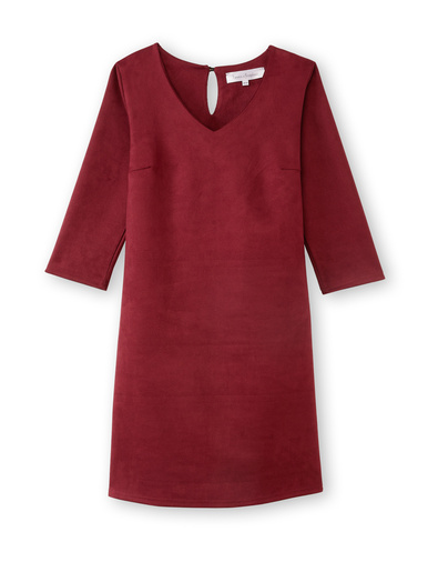 Robe en maille suédine