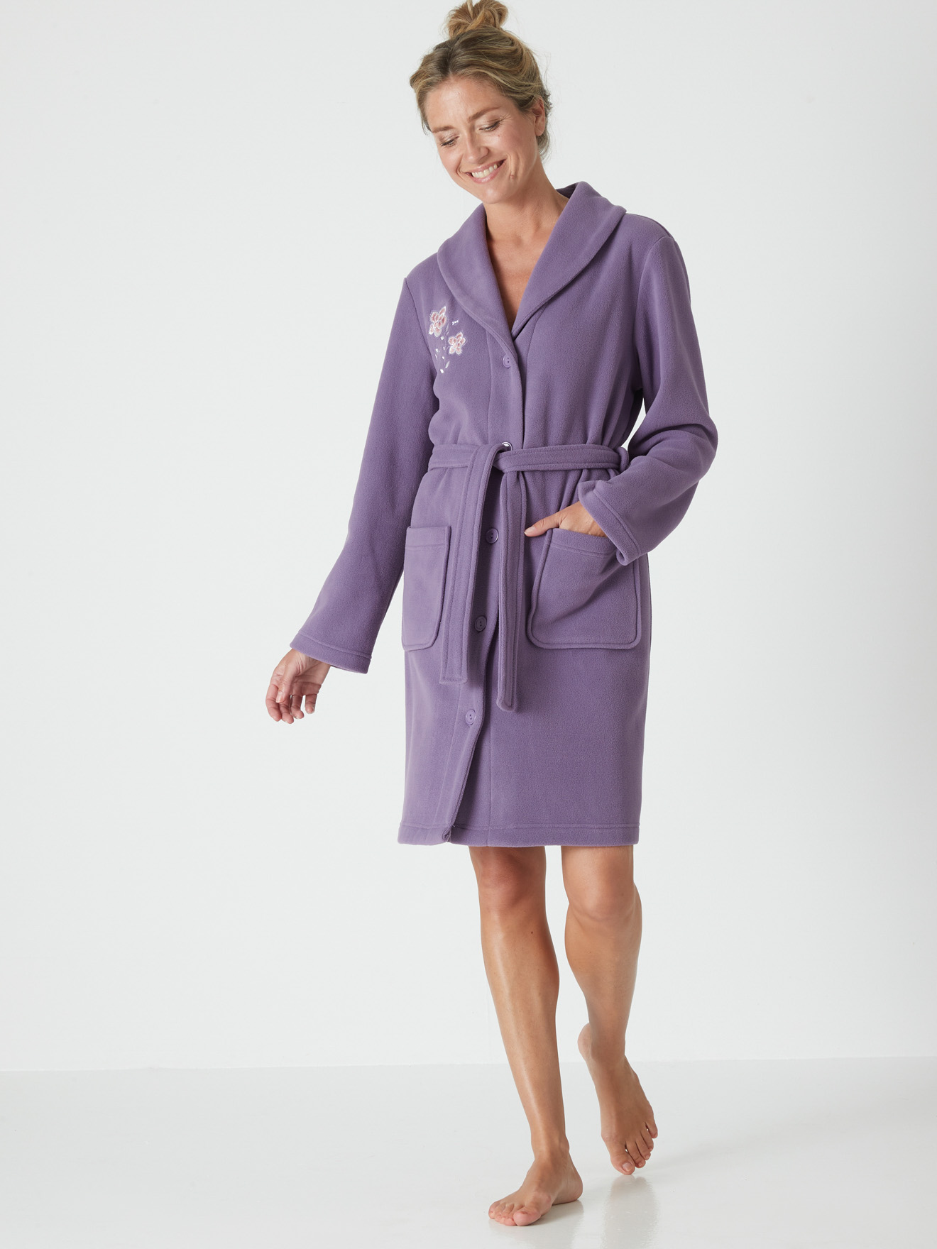 Robe de chambre en micropolaire Daxon Femme Daxon1