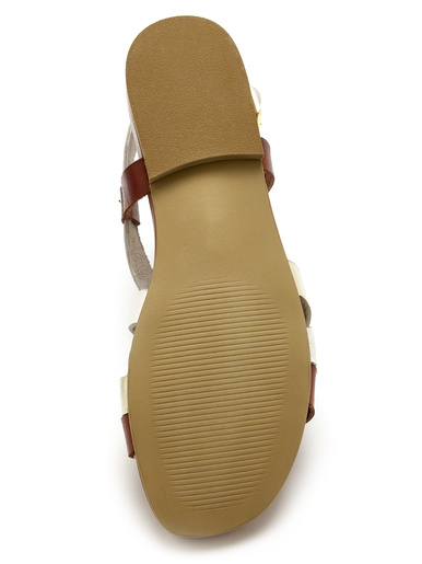 Sandales plates en cuir