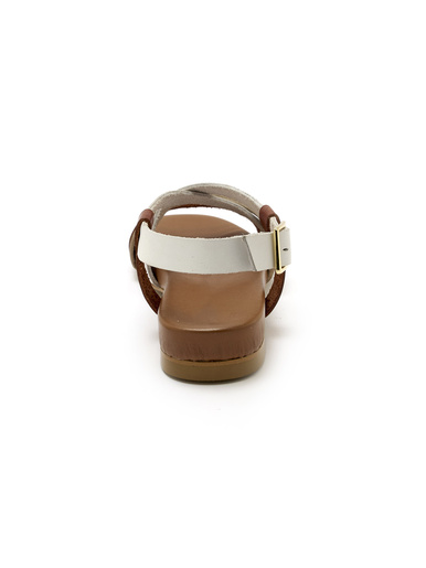 Sandales plates en cuir