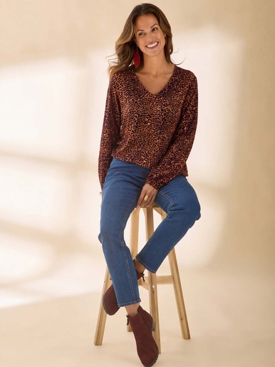 Blouse fluide encolure V