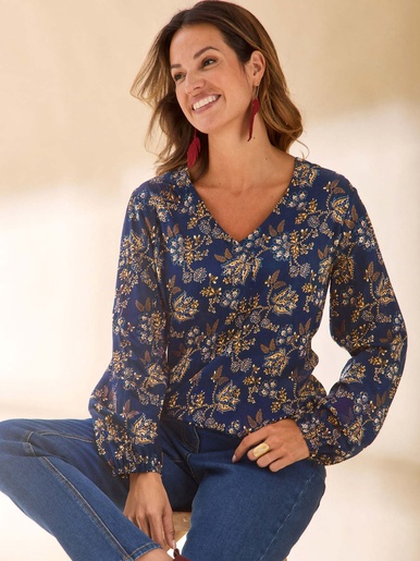 Blouse fluide encolure V
