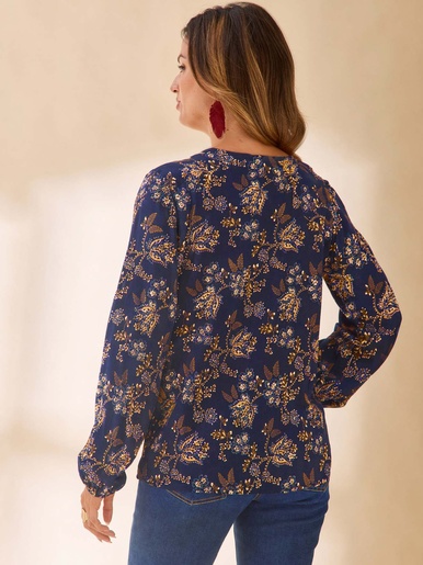 Blouse fluide encolure V