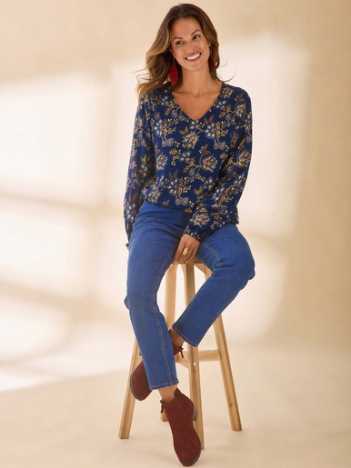 Blouse fluide encolure V